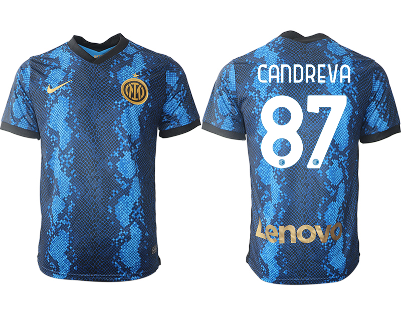 Men 2021-2022 Club Inter Milan home blue aaa versio #87 Nike Soccer Jersey